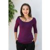 Reparada bambusove elegantni tricko rozalie trictvrtecni rukav svestkove fialova1